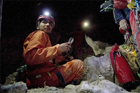 Muammar Mansor in Italy’s Frasassi Cave