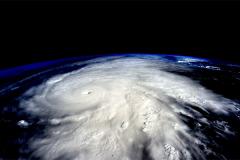 Satellite view of hurricane