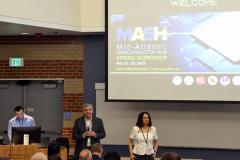 Daniel Lopez and Penn State President Neeli Bendapudi help kick off the Mid-Atlantic Semiconductor Hub Spring 2023 Workshop