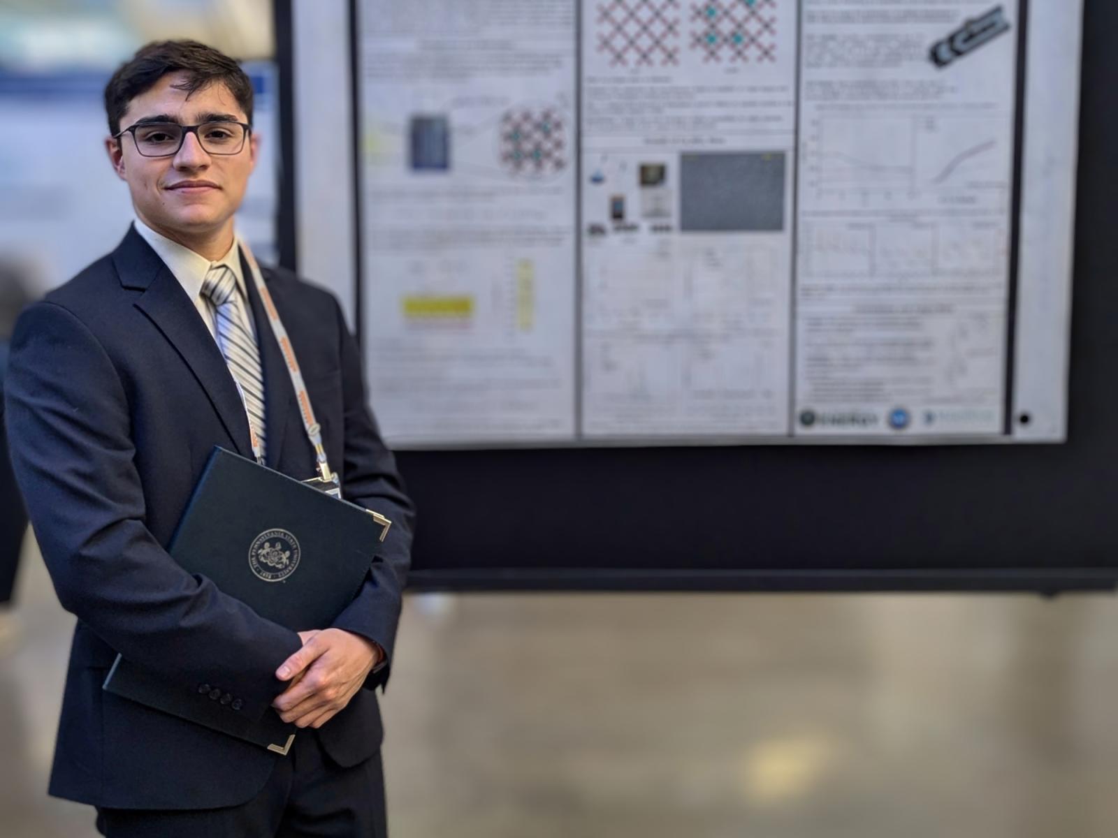 Matias Moreno, a sophomore majoring in materials science and engineering