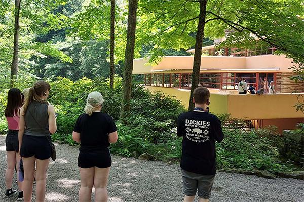 Students at Fallingwater