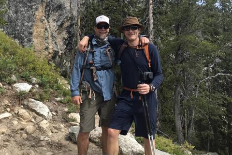 Chris Boluis, left, and his former student, Jesse Reimink, assistant professor at Penn State, to create the Planet Geo podcast 