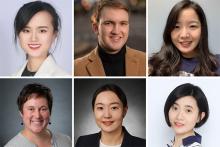 2024 Roy Award winners include, clockwise from top left, Mingyu Yu, Michael Miller, Ying Han, Maria Hilse, Hee Jeung Oh and Fei Fei Shi. 