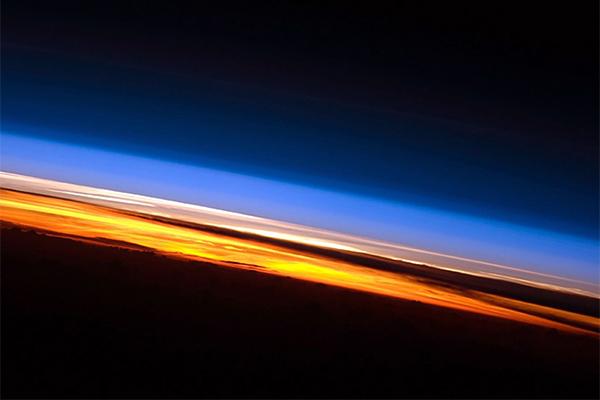 Sunset from space